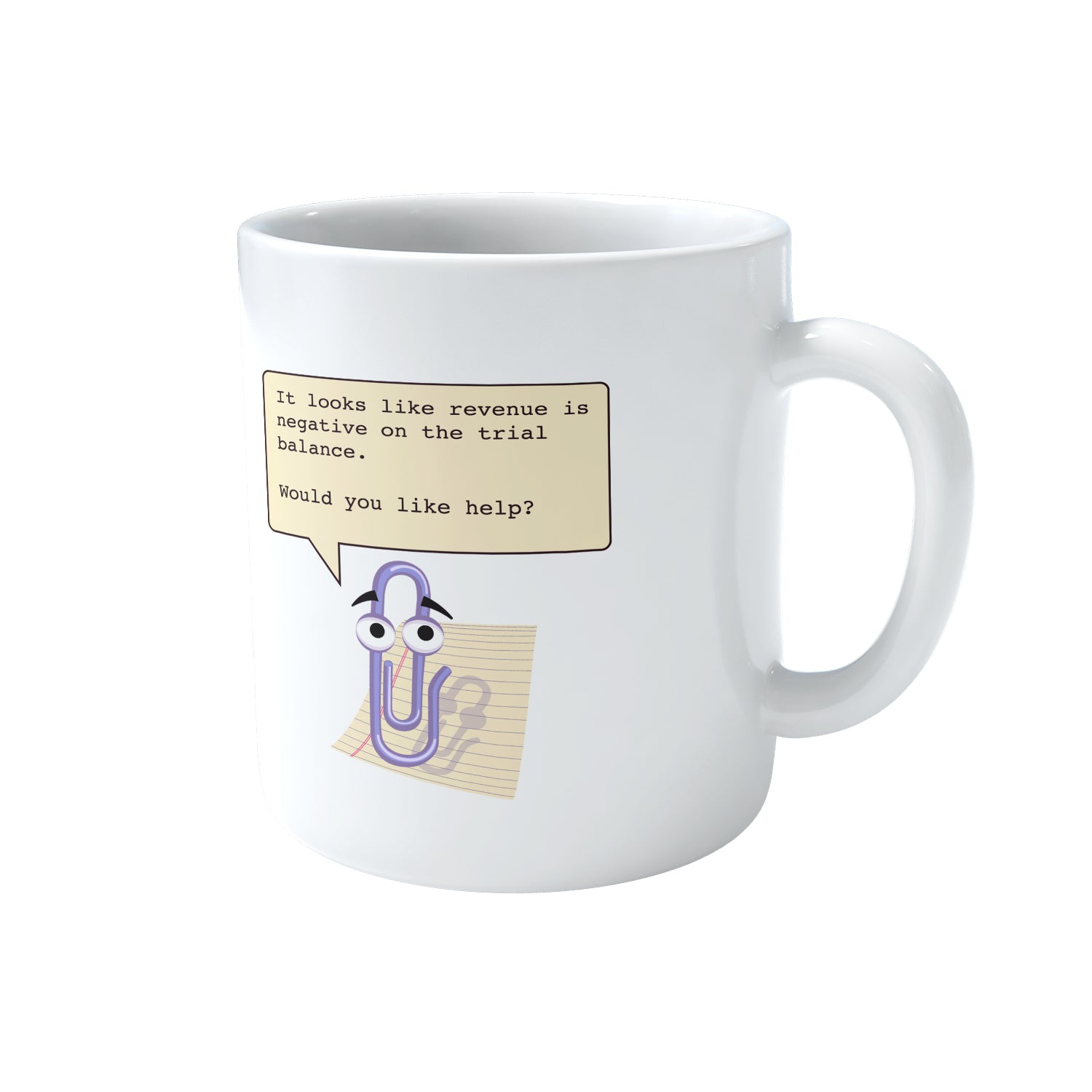 Clippy Negative Trial Balance Mug