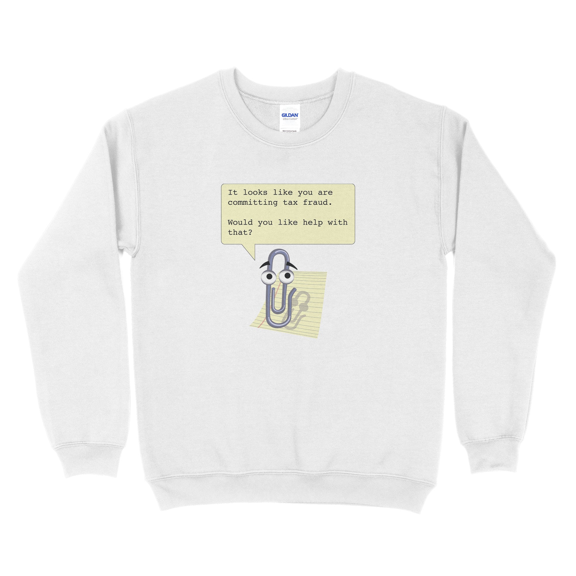 Clippy Committing Tax Fraud Sweater | Top Tax Accounting Gifts